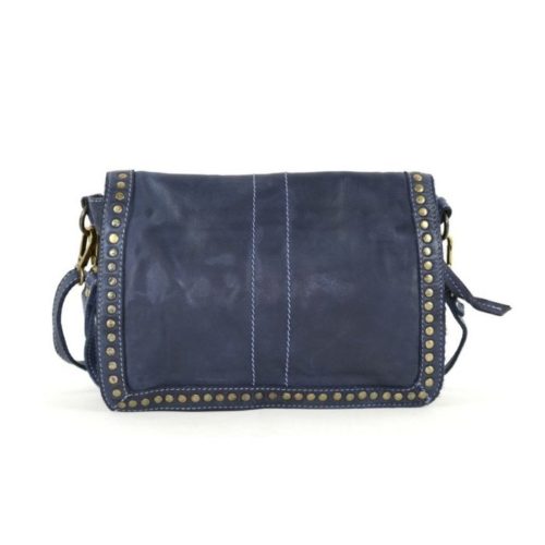 SILVINA Small Cross-body Bag With Studs Navy
