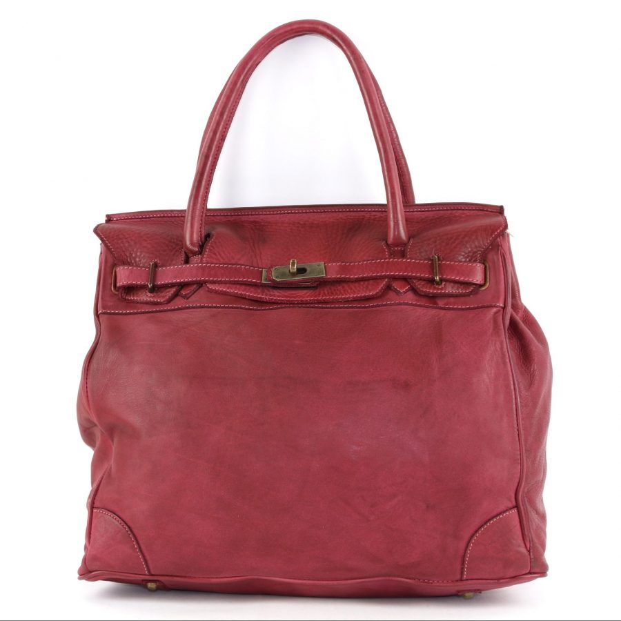ALICIA Structured Leather Bag | Bordeaux