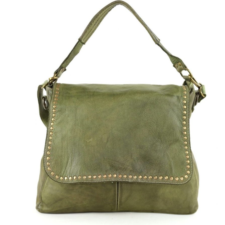 VIRGINIA Flap Bag With Top Handle Army Green