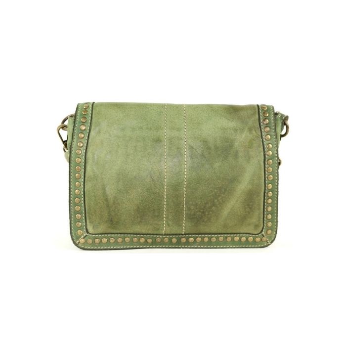 SILVINA small Cross-body Bag with Studs Army Green