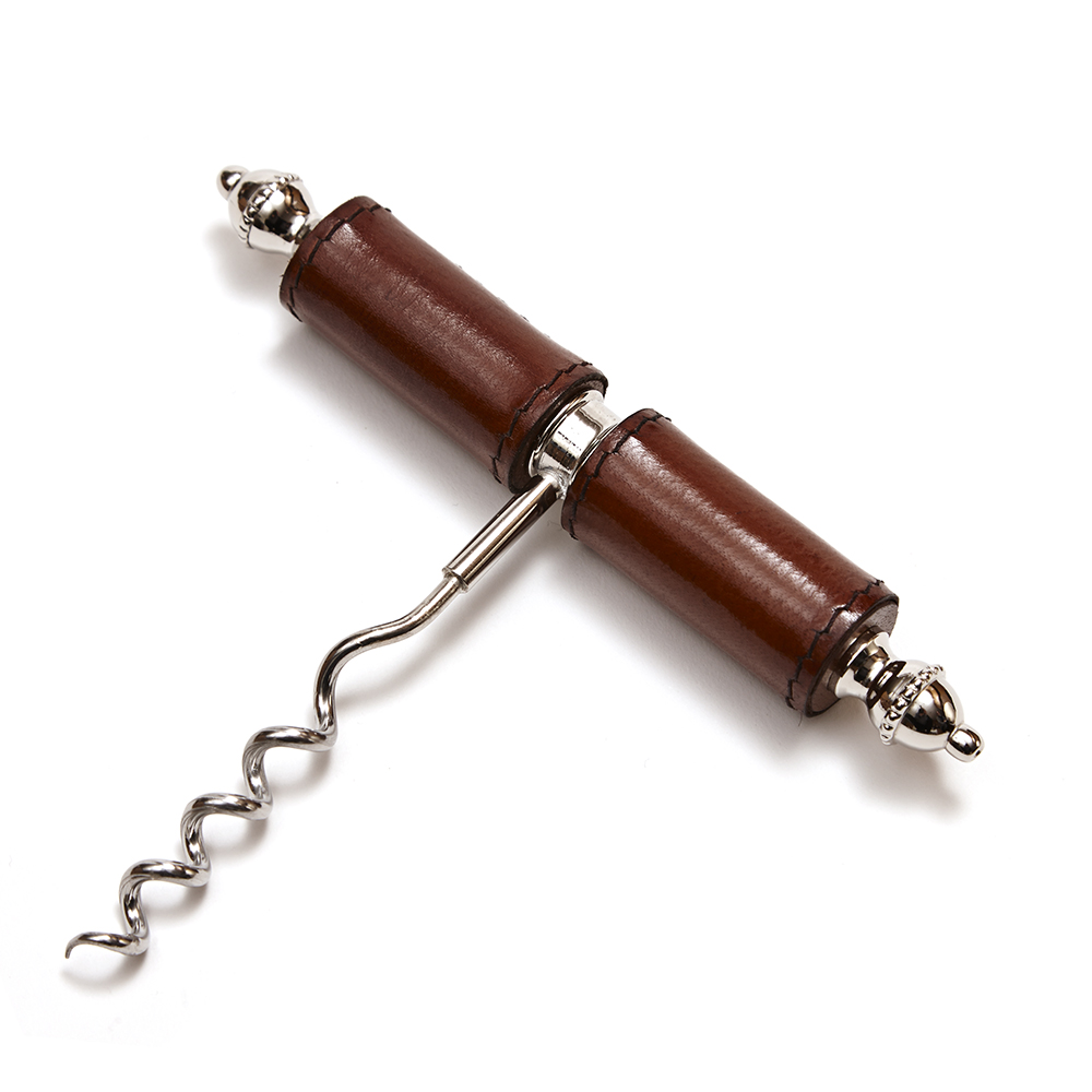 Corkscrew with Leather Handle