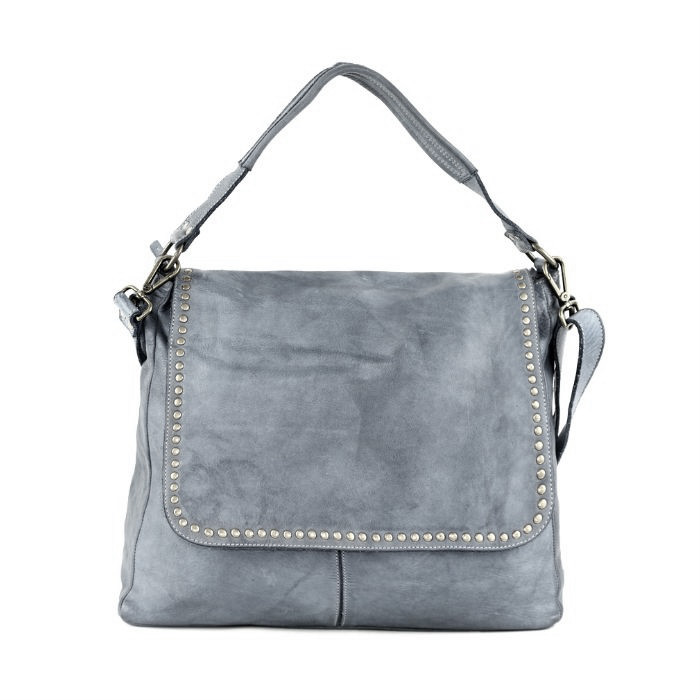 VIRGINIA Flap Bag With Top Handle Dark Grey