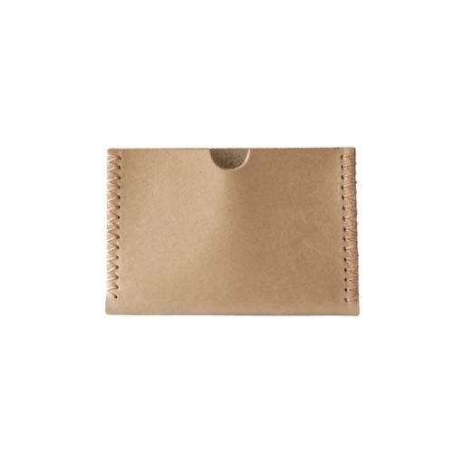 Leather Card Holder Beige