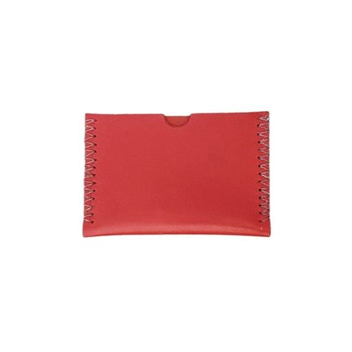 Leather Card Holder Red