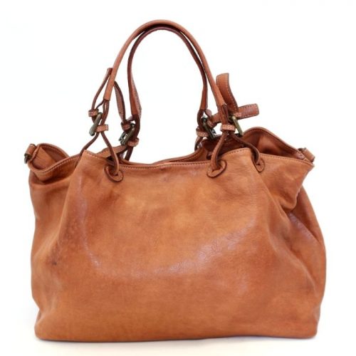 LUCIA Smooth Leather Tote Bag Terracotta