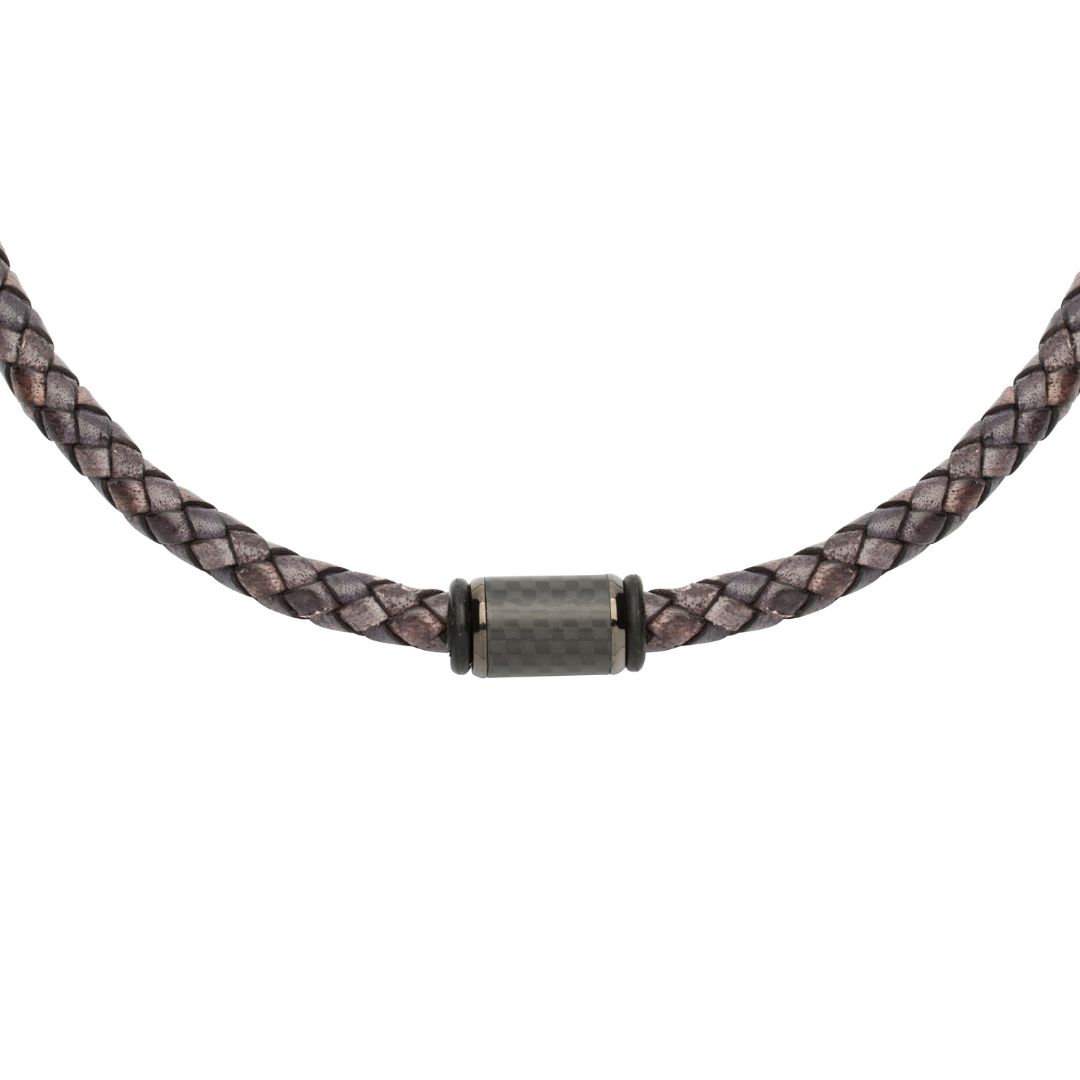 Unique & Co Men’s Leather Necklace Antique Brown