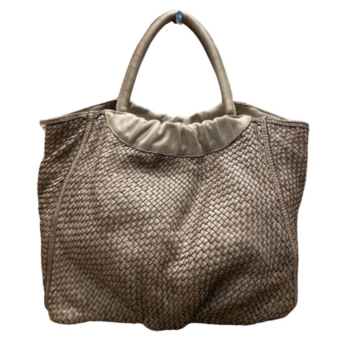 FARFALLA Woven Hand Bag | Beige