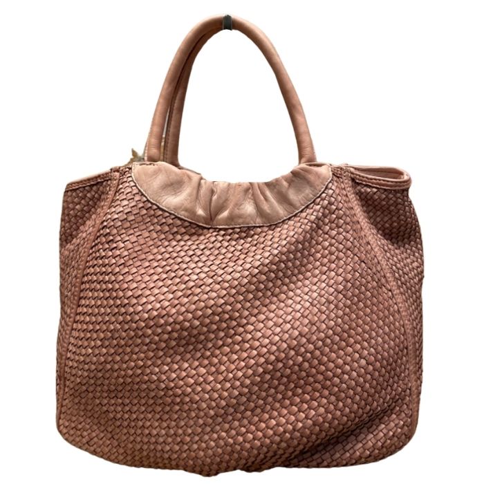 FARFALLA Woven Hand Bag | Blush