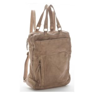 v134 beige leather backpack