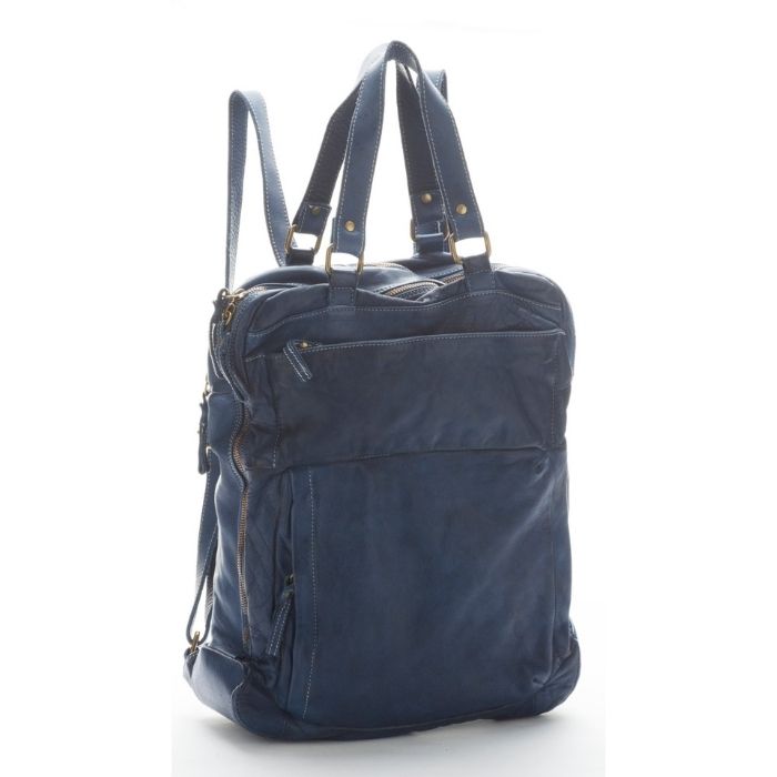 AIDA Leather Backpack | Navy