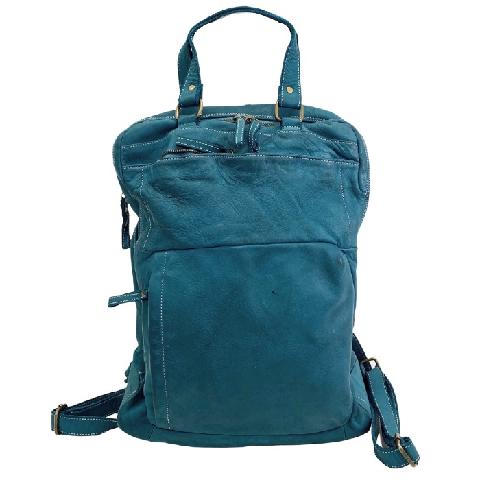 AIDA Leather Backpack | Teal