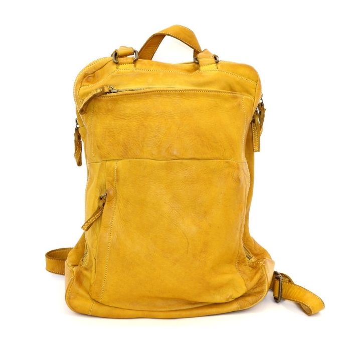 AIDA Leather Backpack | Mustard
