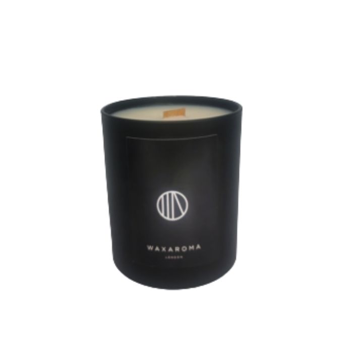Leather Scented Candle in Matte Black Jar (300ml)