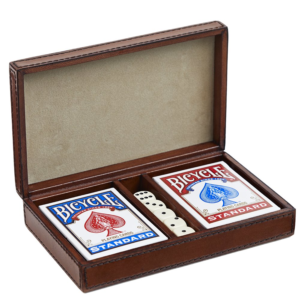 Leather Card & Dice Box