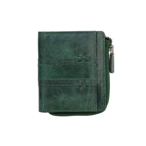 Small Ladies Bifold Leather Purse – Green