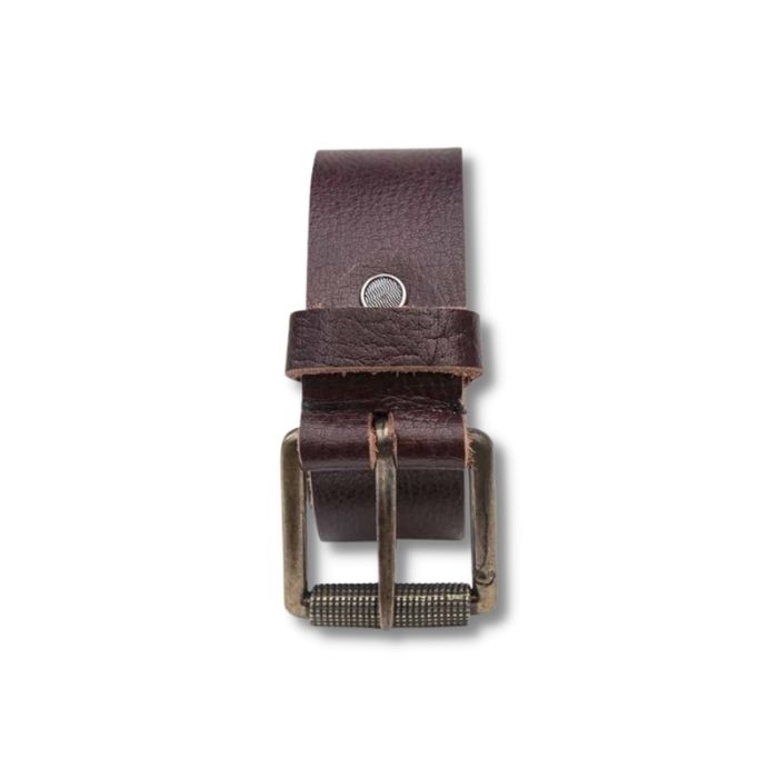 Men’s Leather Belt with roller buckle | Brown 200