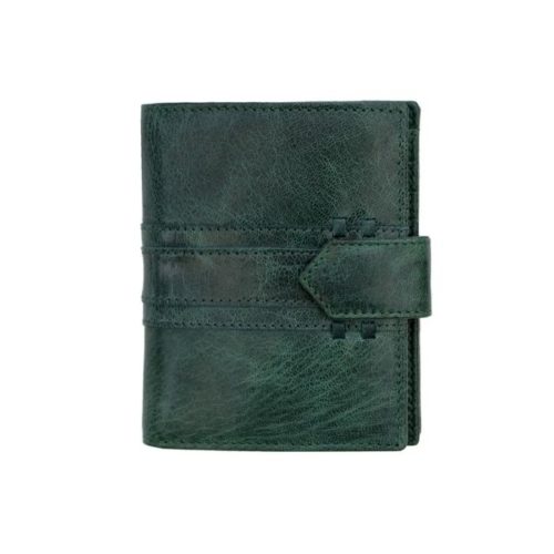 Small Ladies Trifold Leather Purse – Green