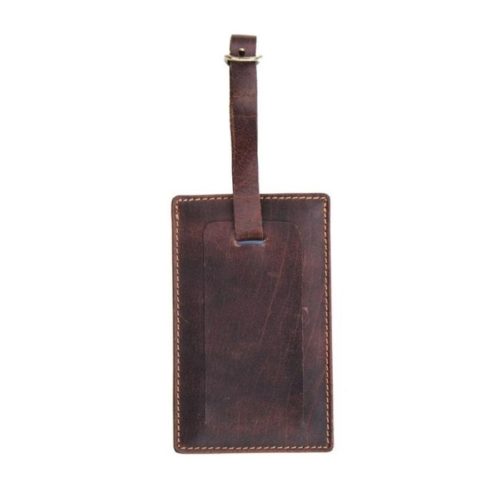 Leather Luggage Tag | Brown