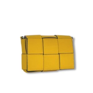 85703D yellow Oversized weave small clutch Yellow The Leather Mob