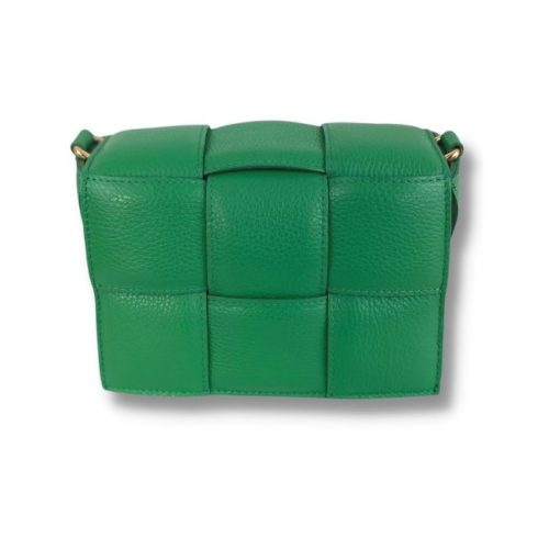 Oversized Weave Large Box Bag | Emerald Green