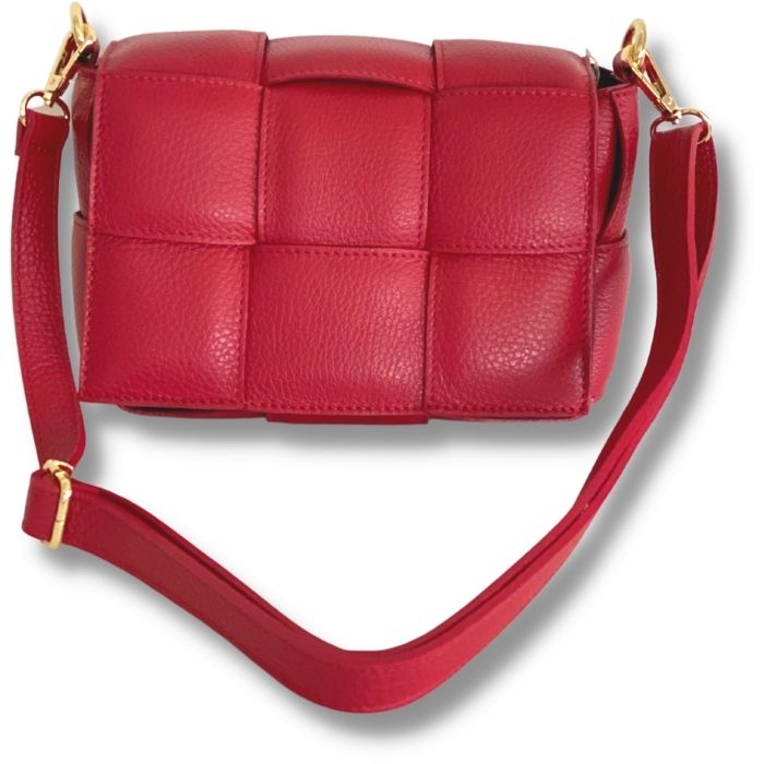 85648 large box bag oversize weave red
