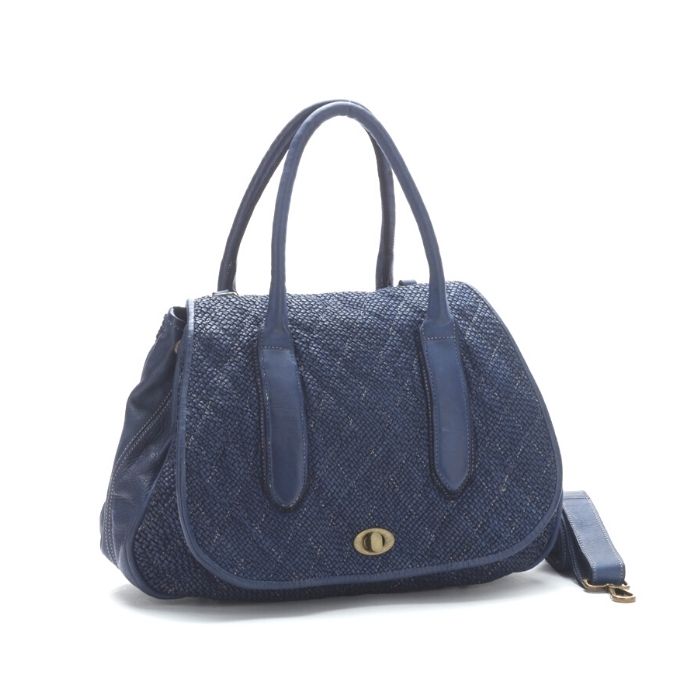 Zaffira 5232 Navy leather bag