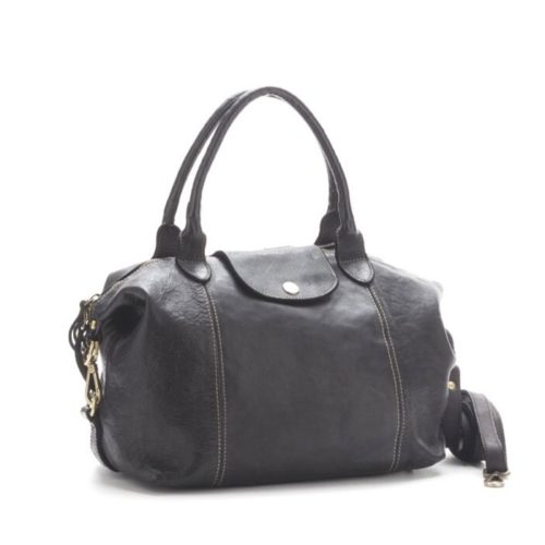 TIZIANA Large Bowler Bag | Black