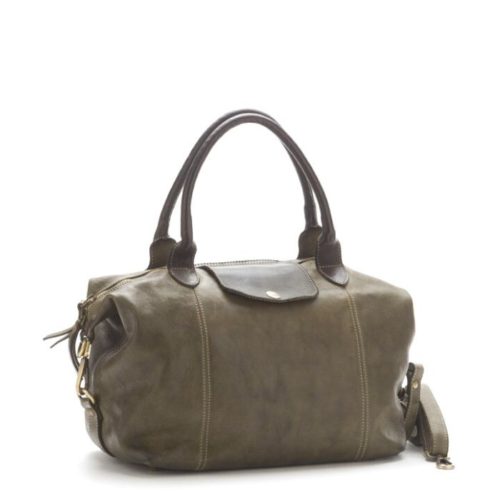 TIZIANA Large Bowler Bag | Army Green