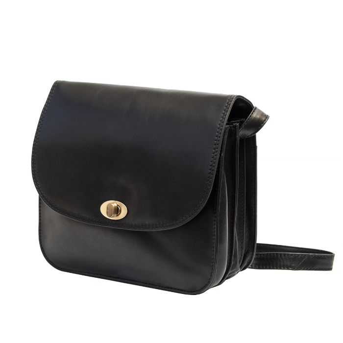 Tuscan Large Triple Compartment Handbag | Black