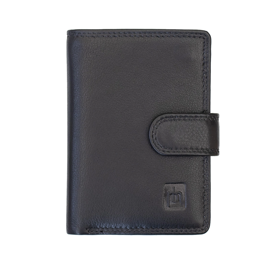 Washington Leather Card Holder Wallet | BLACK