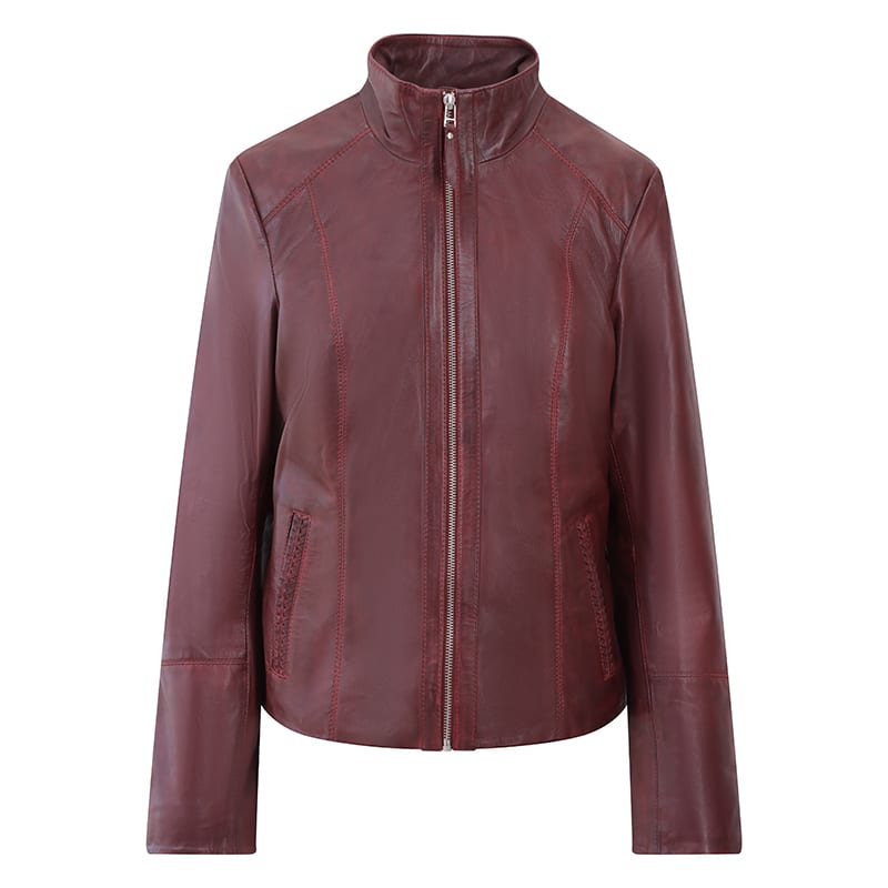 Women’s Leather Jacket Reilly | Plum