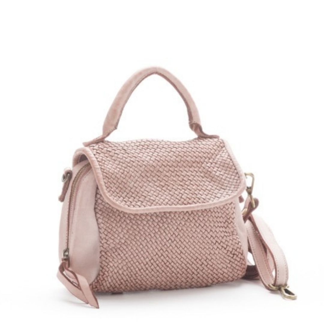 SIENA Tote Bag with Woven Detail | Blush