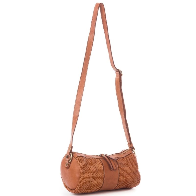 Callia Soft Leather Barrel Bag | Tan