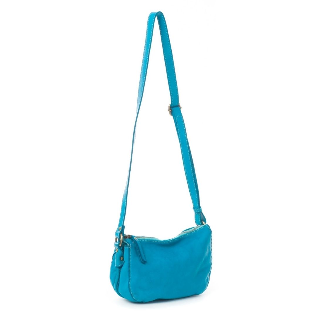 JUDITH Soft Leather Cross Body Bag | Turquoise
