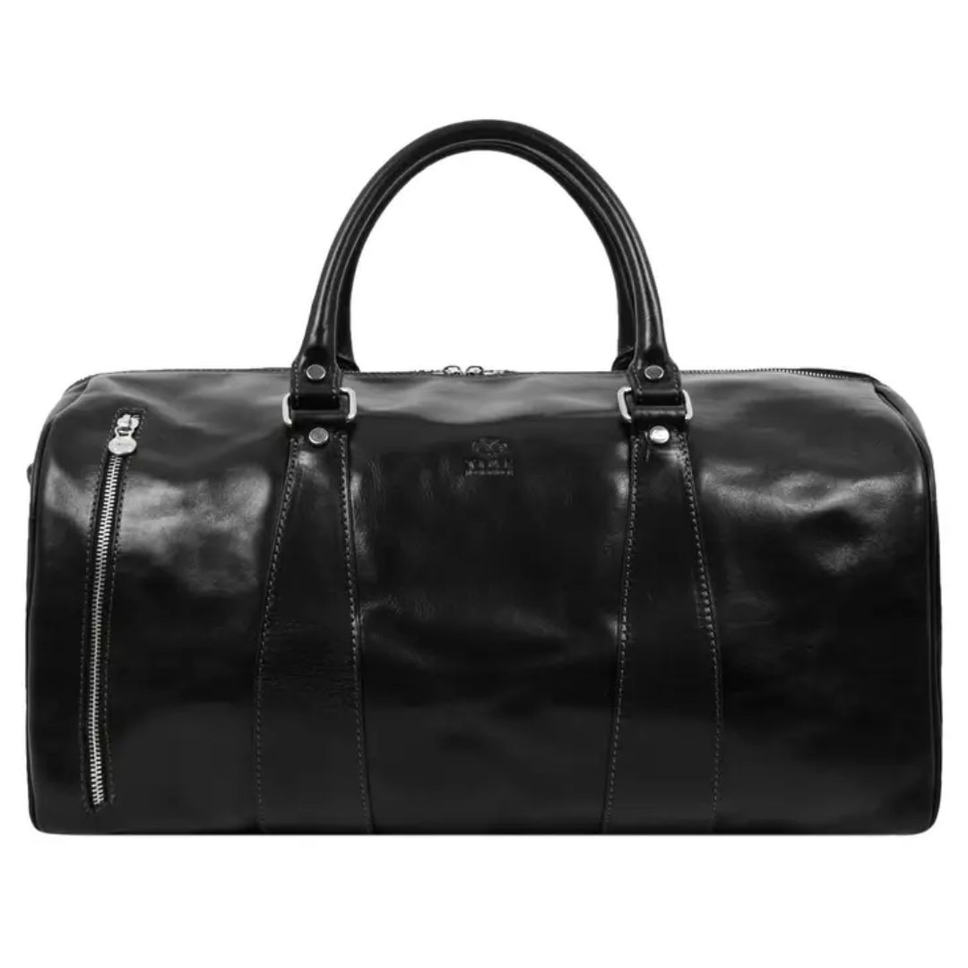 Leather Duffle Bag – Wise Children | Black