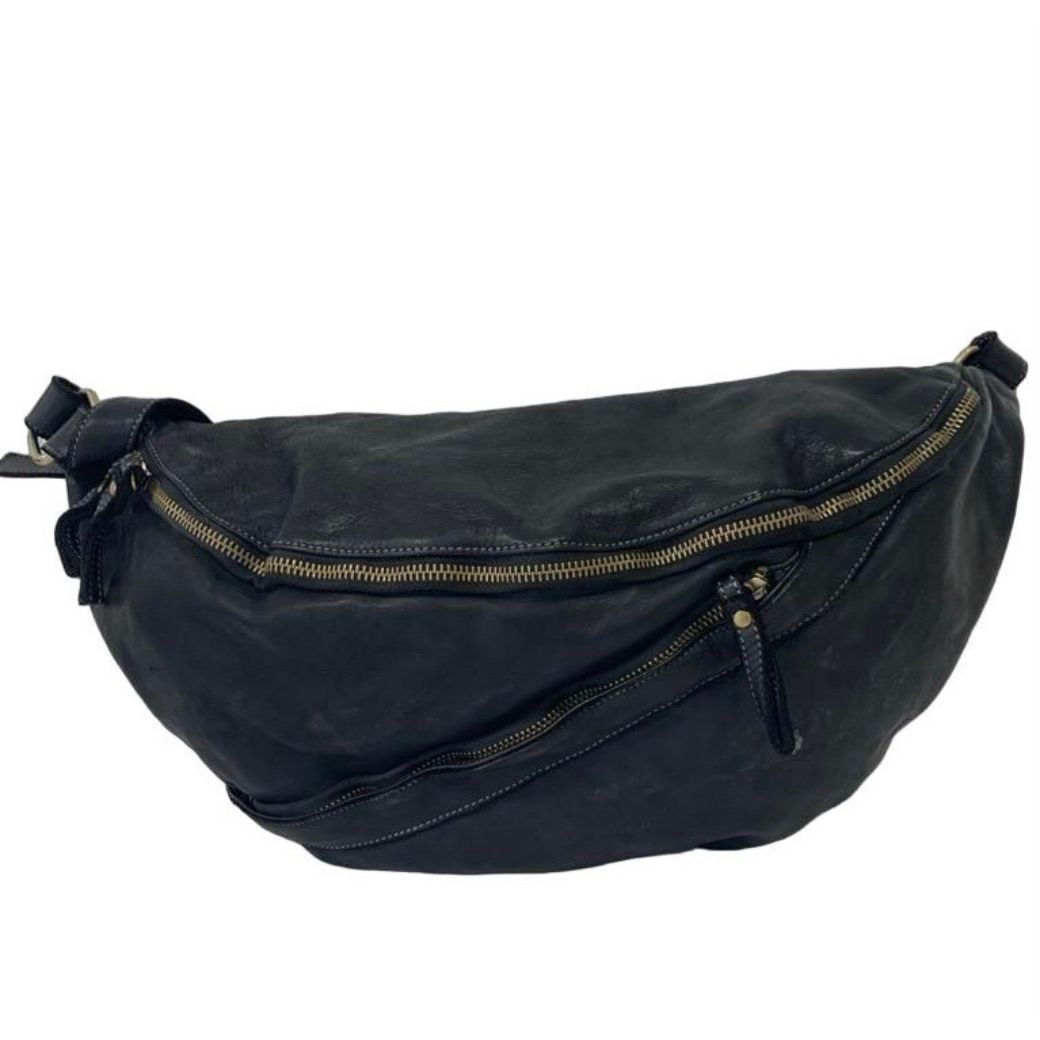 RETH Vintage Leather Bumbag | Black