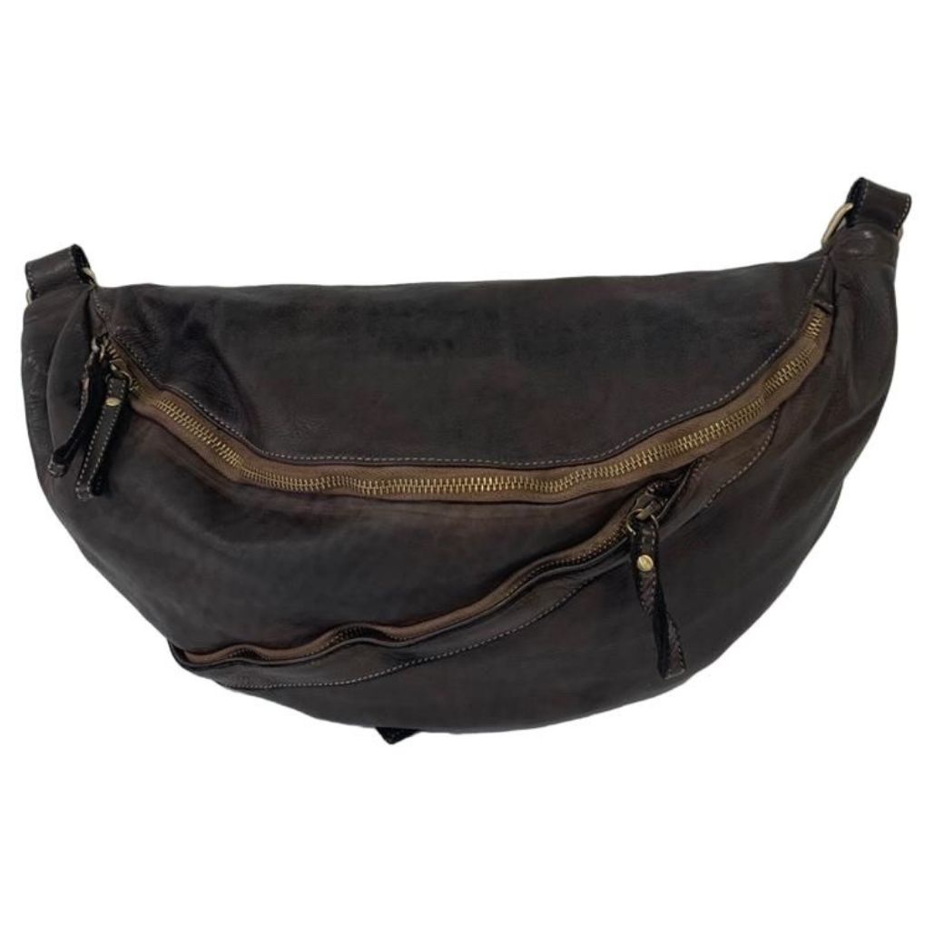 RETH Vintage Leather Bumbag | Dark Brown