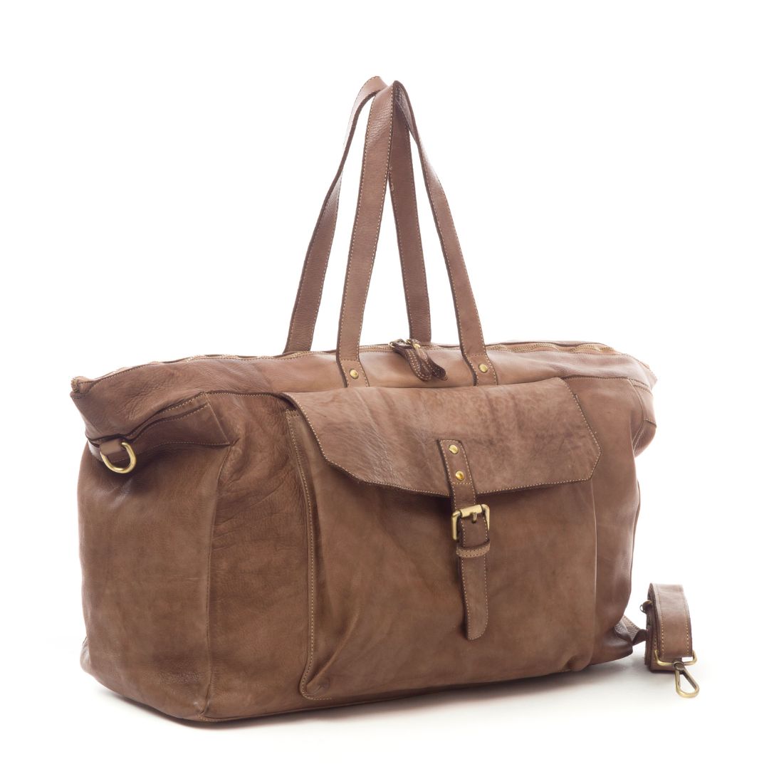 DANTE Vintage Leather Travel Bag | taupe