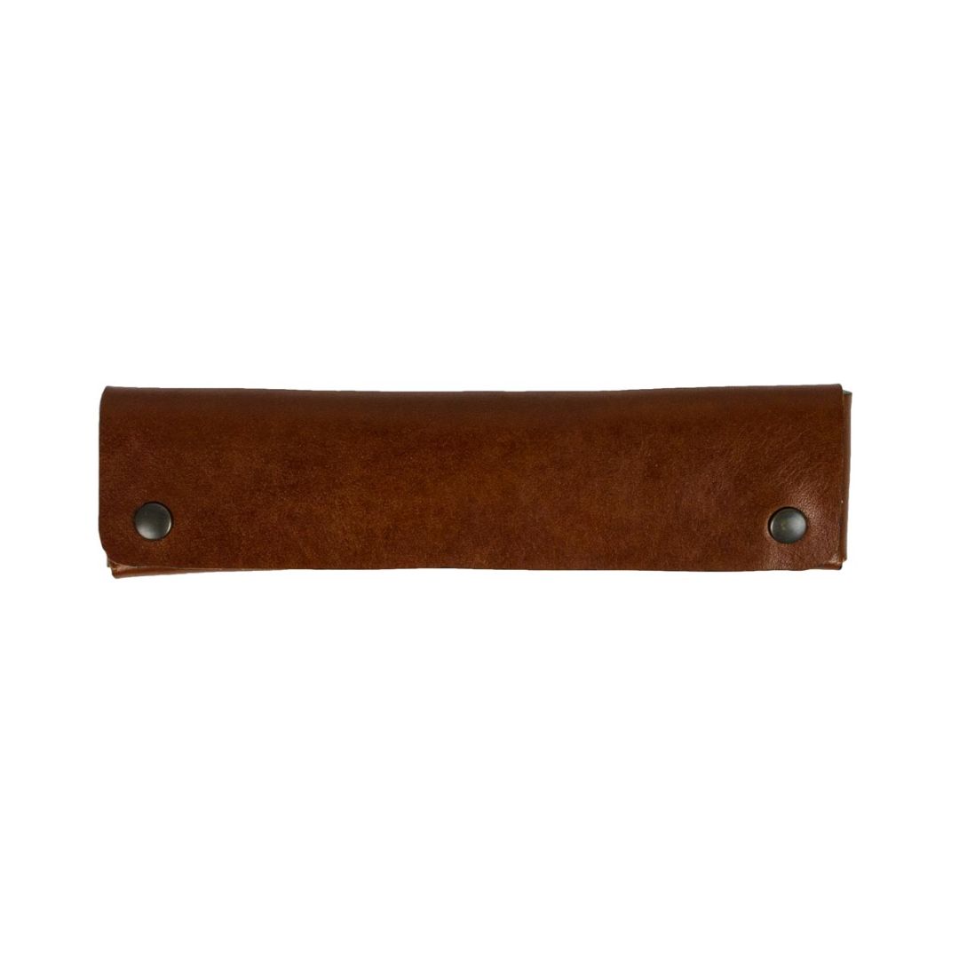 Leather Pen Case Holder – Appointment in Samarra | Cognac