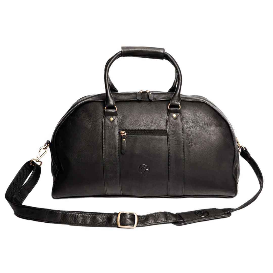 Leather Duffle Bag Compartment | Black