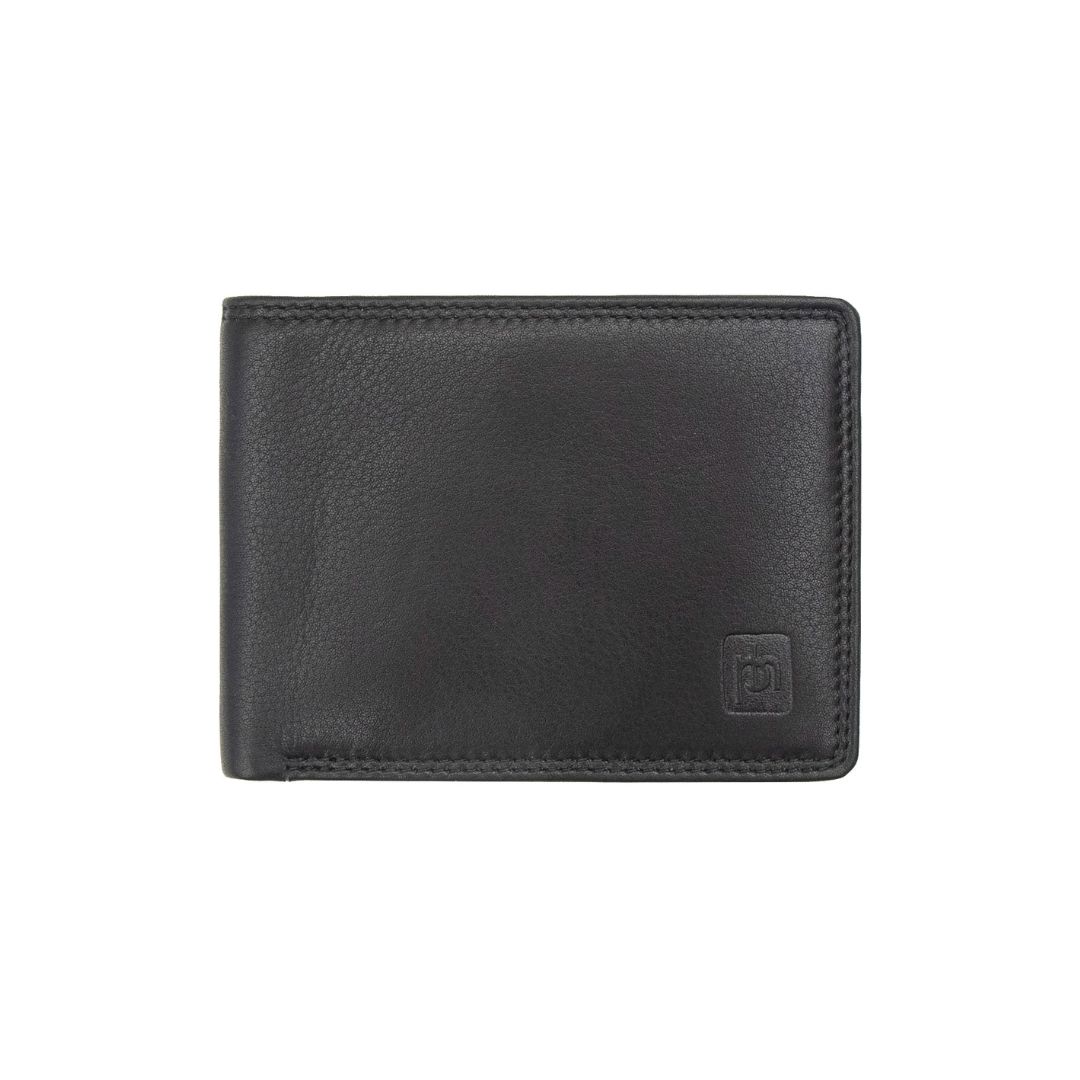 Washington Leather RFID Trifold Wallet | Black
