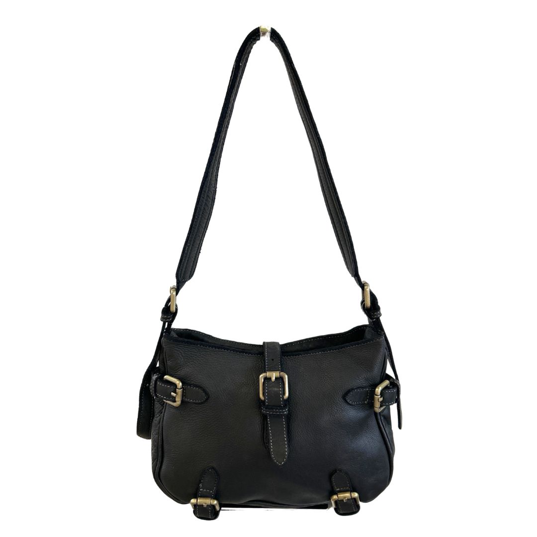 SHANE Leather Shoulder Bag | BLACK