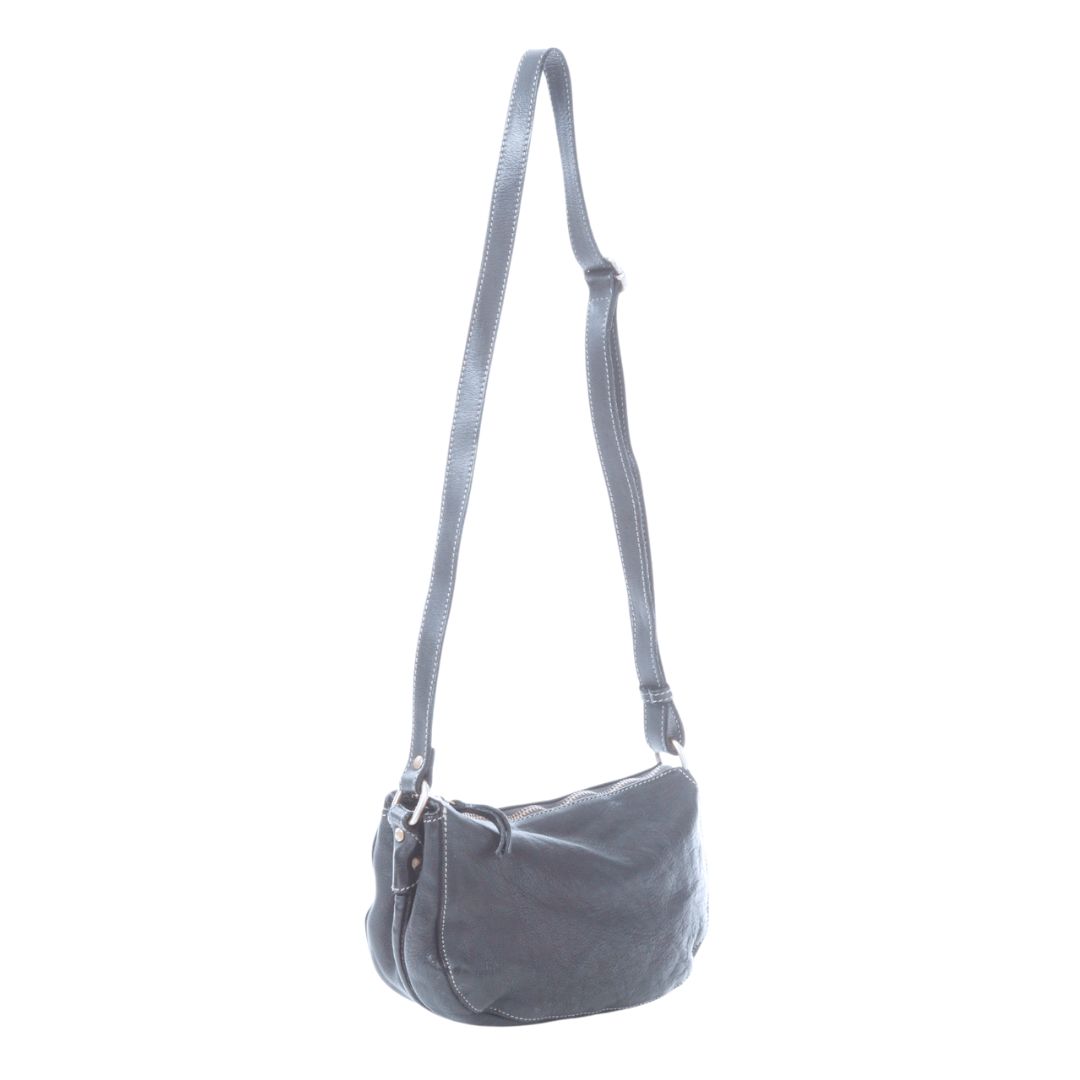 JUDITH Soft Leather Cross Body Bag | Grey