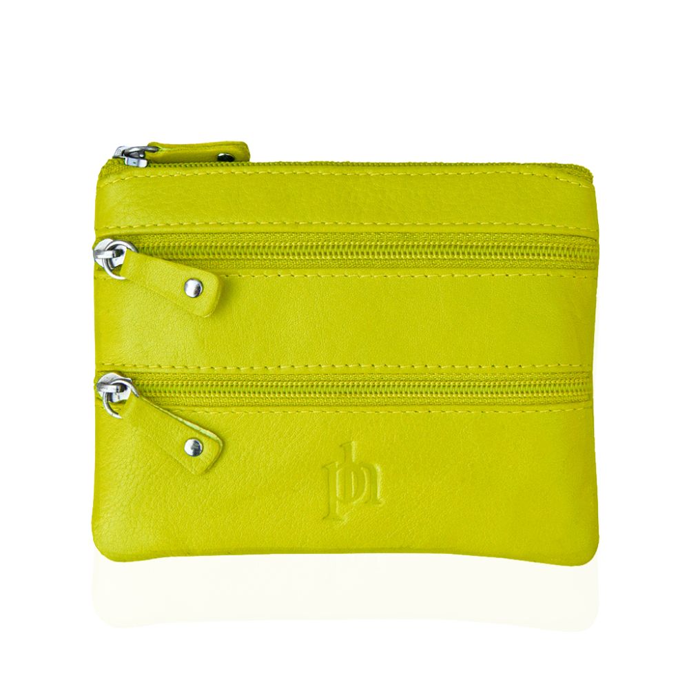 Leather Coin Purse | Lime Green