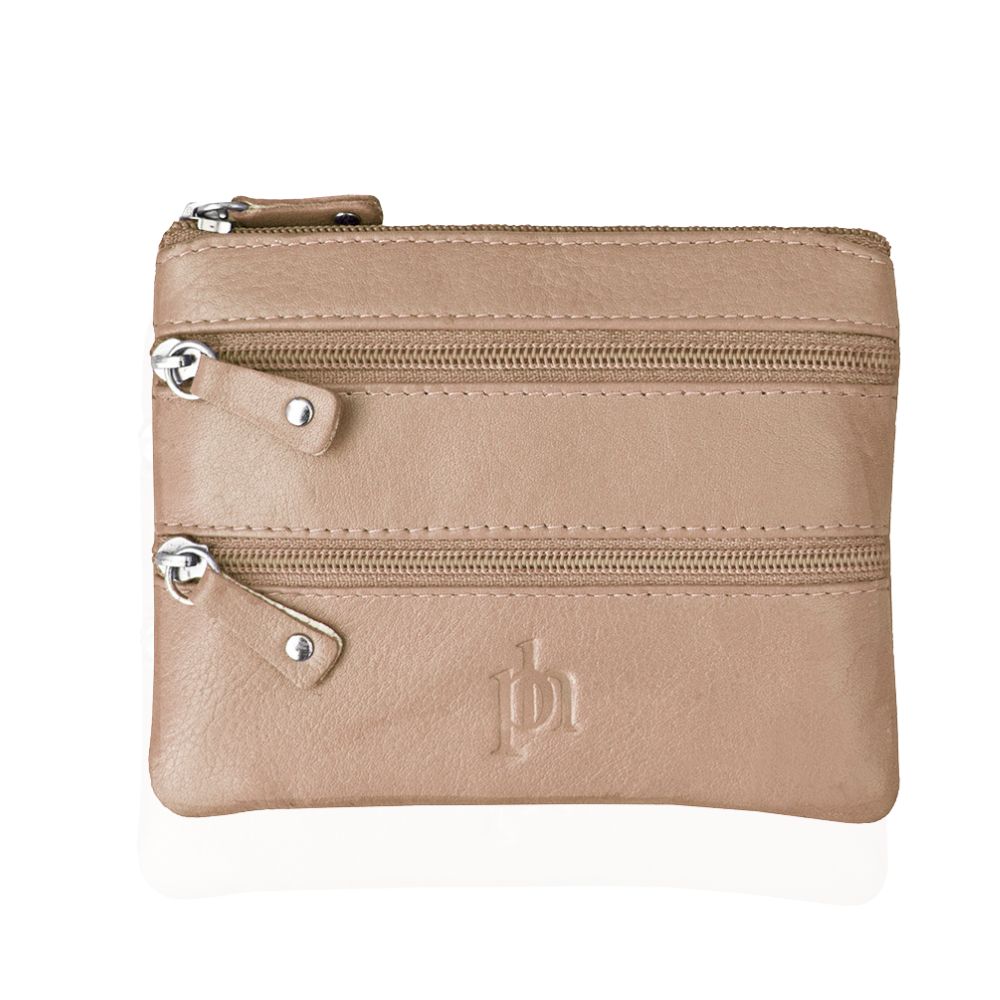 Leather Coin Purse | Taupe