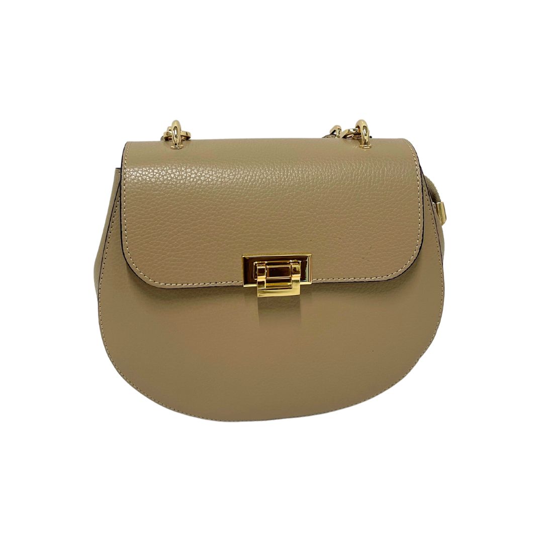 Rounded Leather Multiway Bag | Taupe