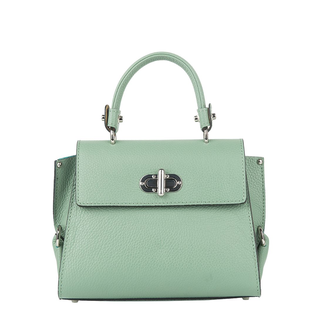 GENEVA Leather Crossbody Bag with Silver Hardware Details  | MINT