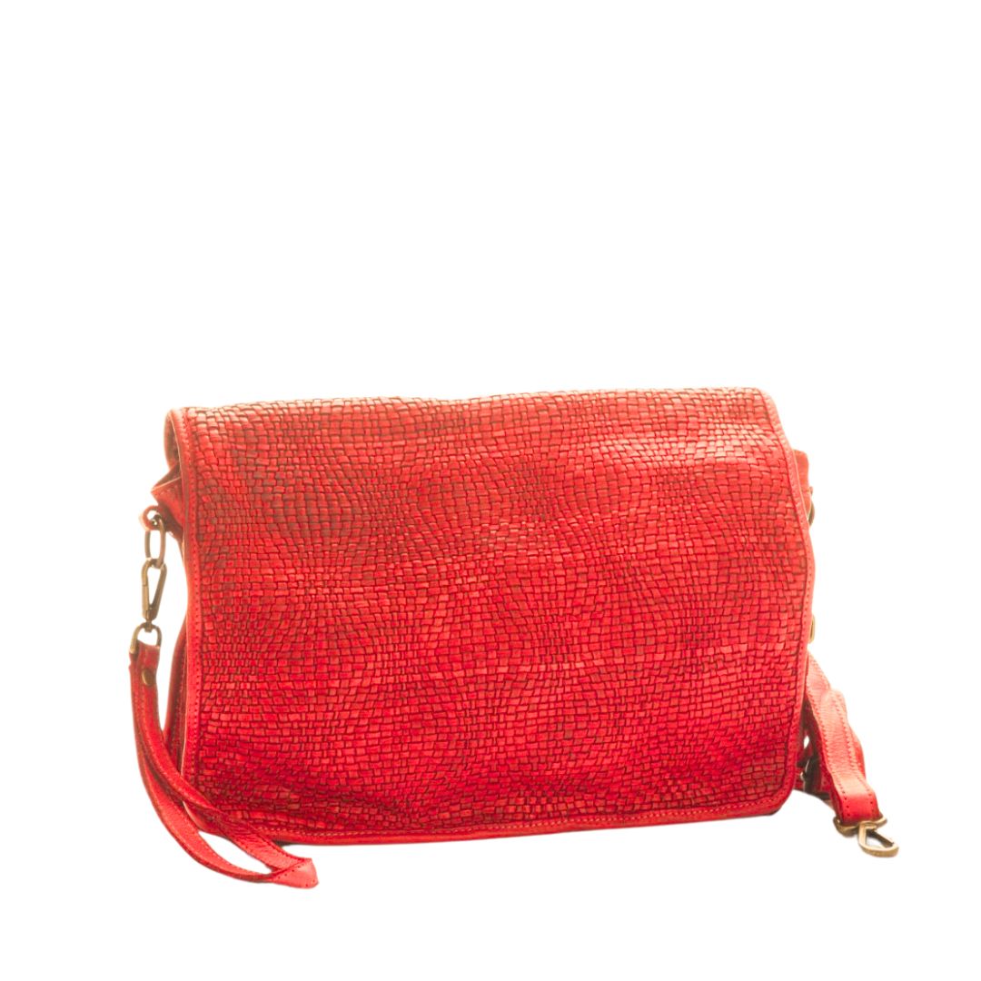 SILVINA wave weave Cross-body Bag | Red