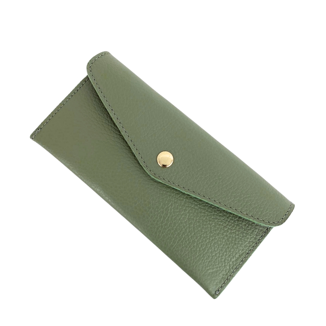 Long Envelope Card Wallet | Army Green
