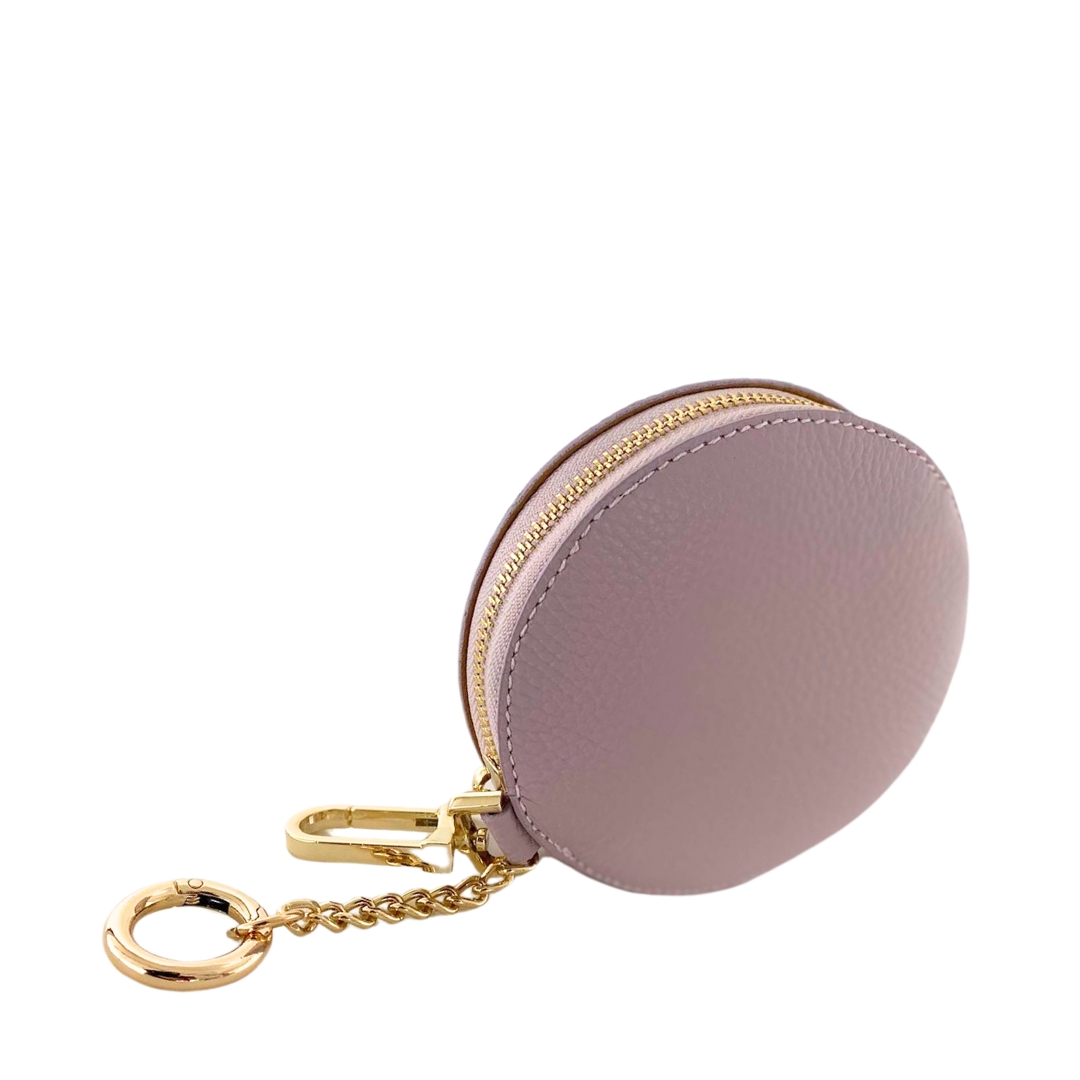 Leather Round Purse Pink The Leather Mob